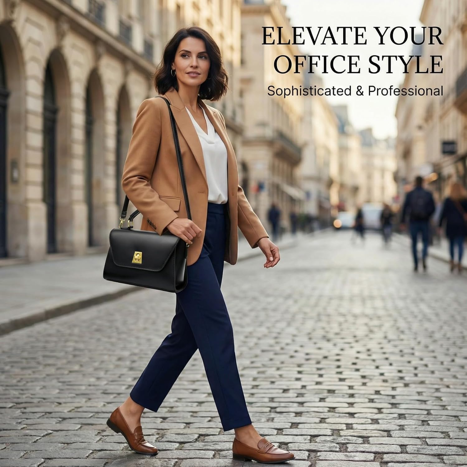 Shoulder Bags Retro Classic Purse Clutch Shoulder Simple HandBag with Zipper Closure Crossbody for Women - Image 3