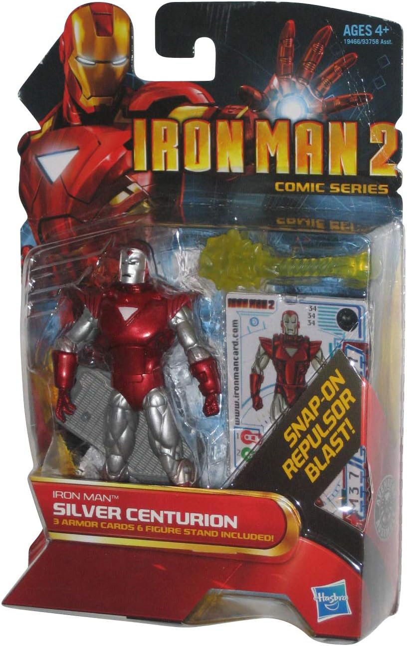 Iron Man 2 Comic Series Action Figure #34 Silver Centurion 3.75 Inch