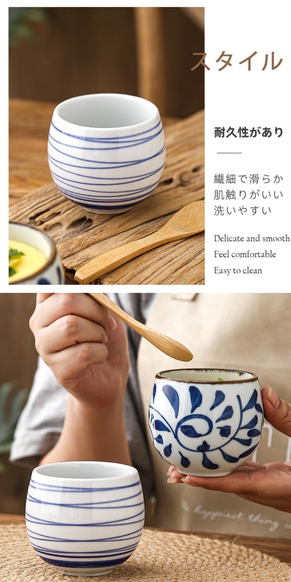 Amazon｜vonghome 蒸し碗 茶碗蒸し碗 蓋付き 蒸し器 日本風 陶器 和
