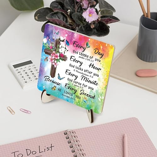 Miniatura 8 de Regalos cristianos para mujeres amigas, regalos religiosos inspiradores para mujeres, decoración de placas de regalo de oración de Dios, regalos