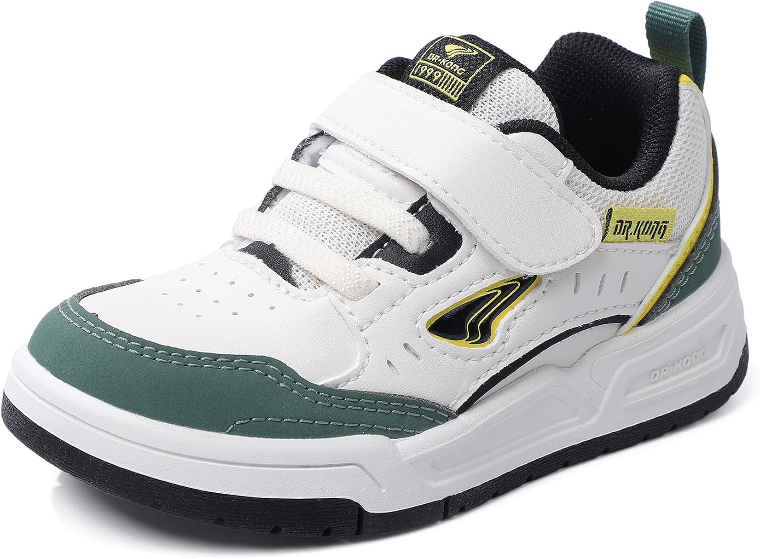 Dr Kong Toddler Boys Girls Shoes Tennis Leather Skate Shoes Casual Fashion Walking Sneakers with Hook and Loop for Toddlers and Little Kids