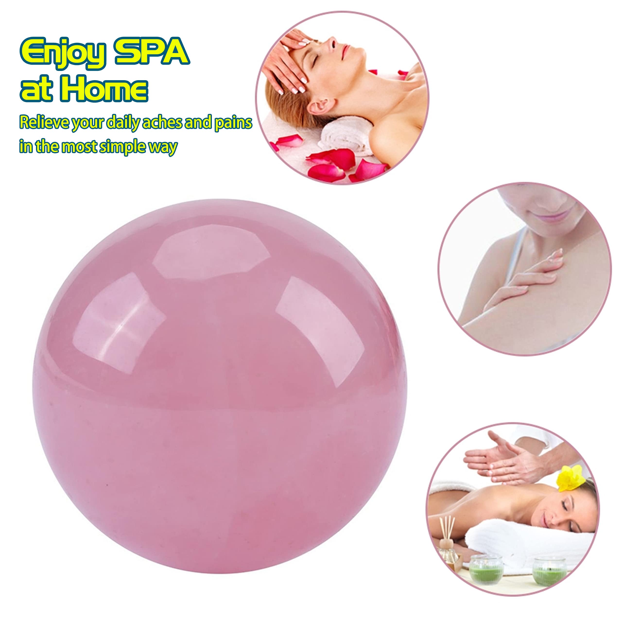 Natural Rose Quartz Crystal Ball, Rose Massage Stone Ball, Rose Quartz Sphere Ball Room Decor Healing Balancing Chakra Balancing - Image 4