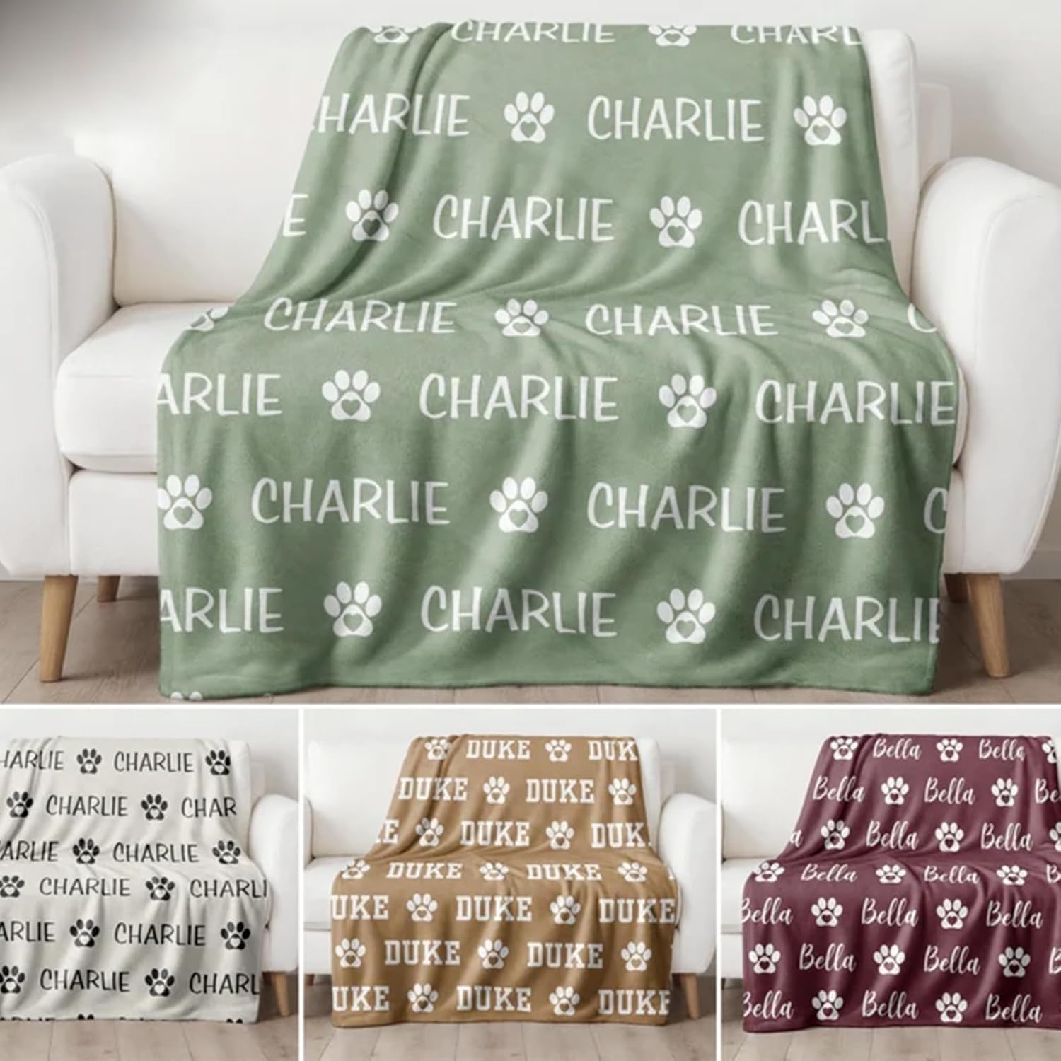 Personalized Blanket for Dog, Dog Blanket, Plush Dog Blanket, Dog Name Blanket, Gift for Dog Lover, Puppy Name Blanket, Puppy Name Blanket (180 * 200CM/70 * 78IN)