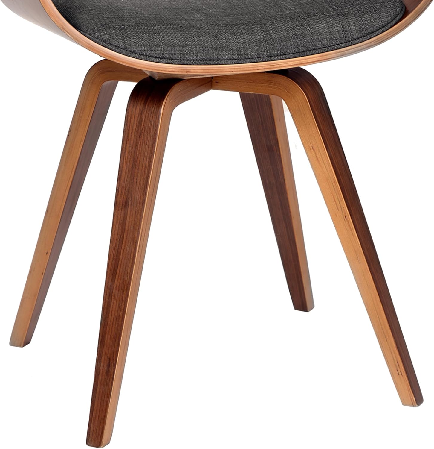 Armen Living Summer Modern Chair In Charcoal Fabric and Walnut Wood
