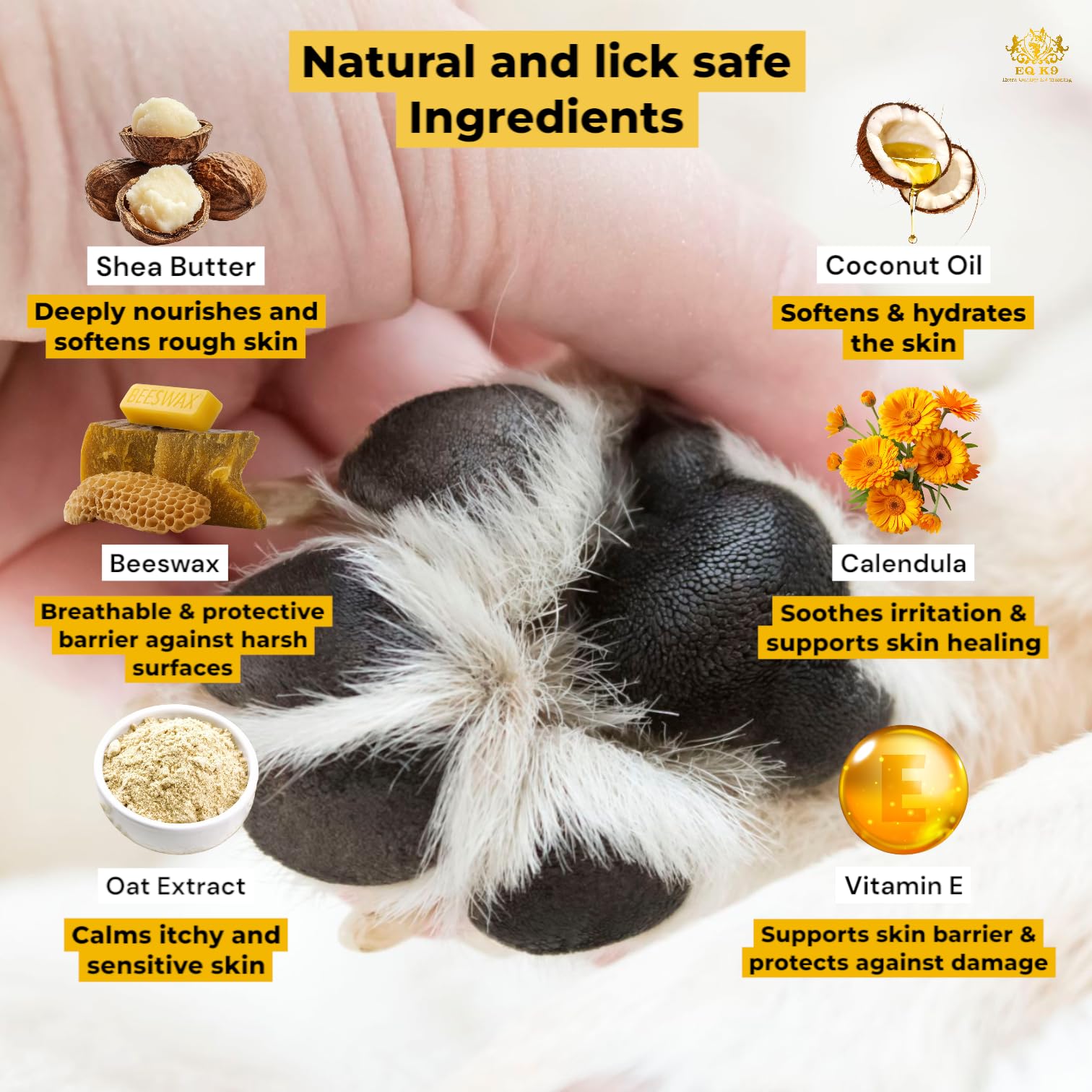 EQ K9 Paw & Nose Balm for Dogs - Natural & Lick-Safe Dog Paw Balm - Image 2