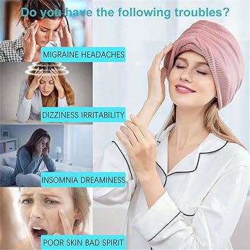 Electric Head Massager, 6-Zone Airbag Head Massager, 3-Speed Adjustment (42-50℃) + 3 Massage Modes, With Remote Control, For Migraine Relief, Stress Relief Grey