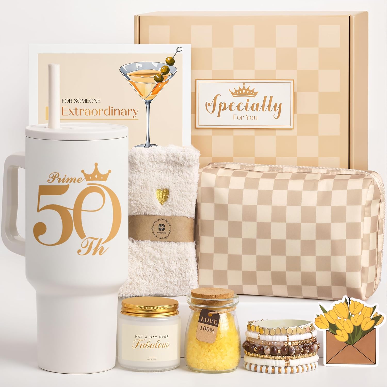 50th Birthday Gifts for Her - Happy 50th Birthday Gifts for Women with Tumbler - Cool Gifts for 50 Years Old Birthday Woman - Unique 1976 Birthday Gift Box Fabulous Ideas for Mom, Sister, Wife, Friend
