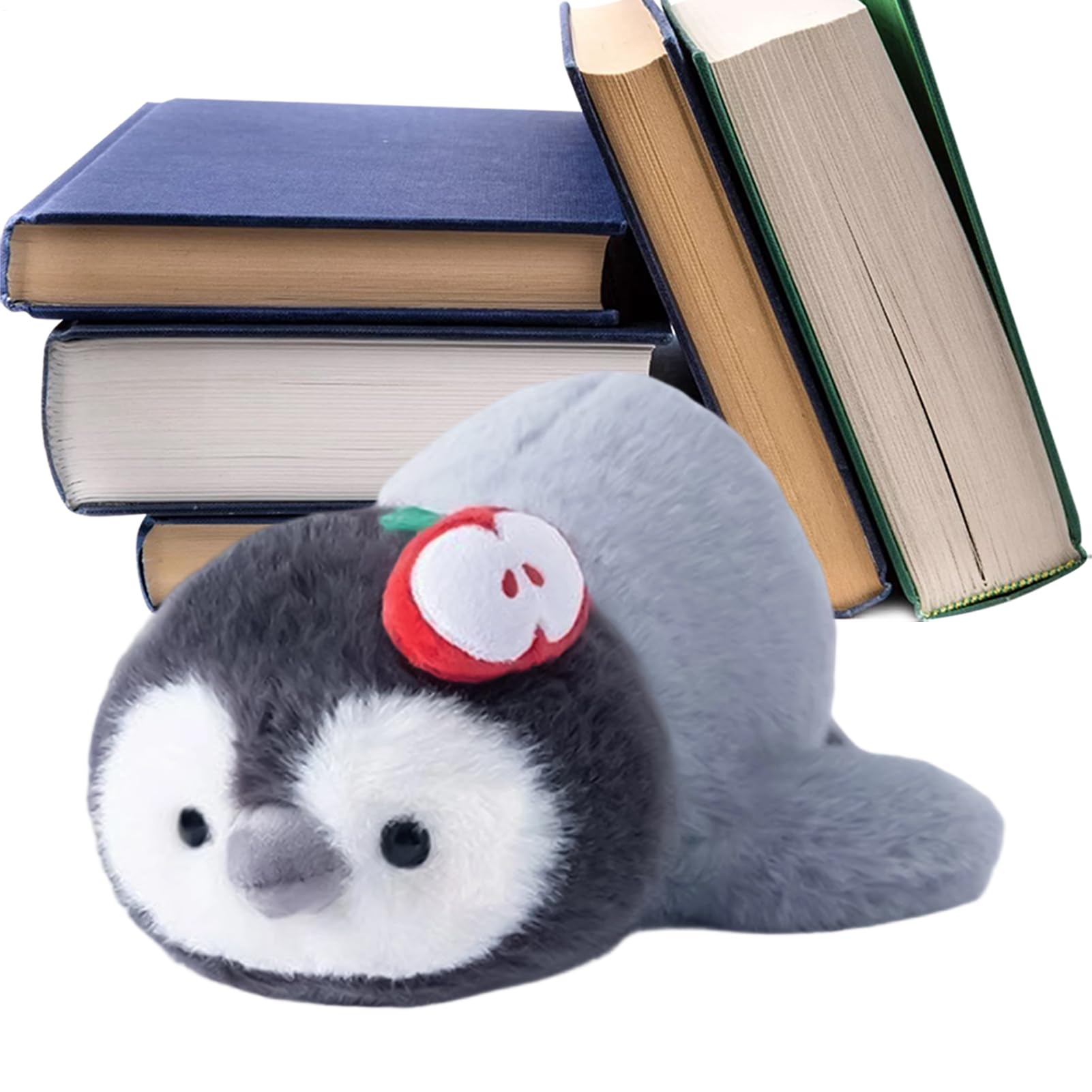 Peluche pingouin en position allongée apaisante et douce - 8