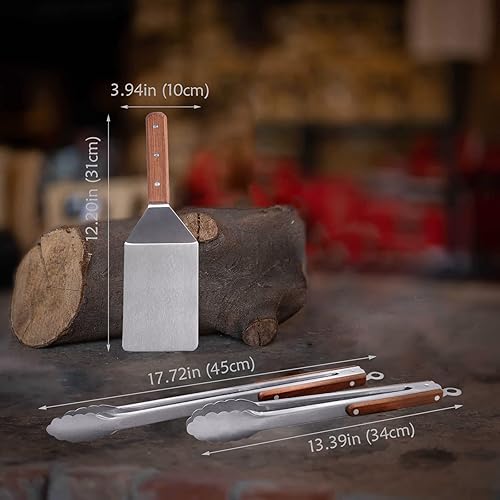 Vista 23 de Multiherramienta 5 en 1 para barbacoa, plegable y portátil, juego de herramientas de parrilla para barbacoa y campamento, juego de utensilios