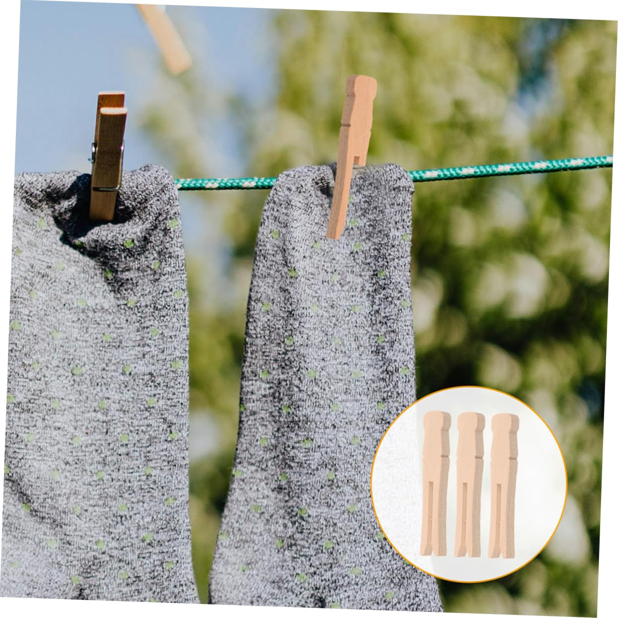 Mollette Piccole in Legno Rotonde 95mm, Confezione 100 Pezzi | Stile Vintage Classico, Presa Ferma Molla Robusta, Uso Versatile per Artigianato e Bucato
