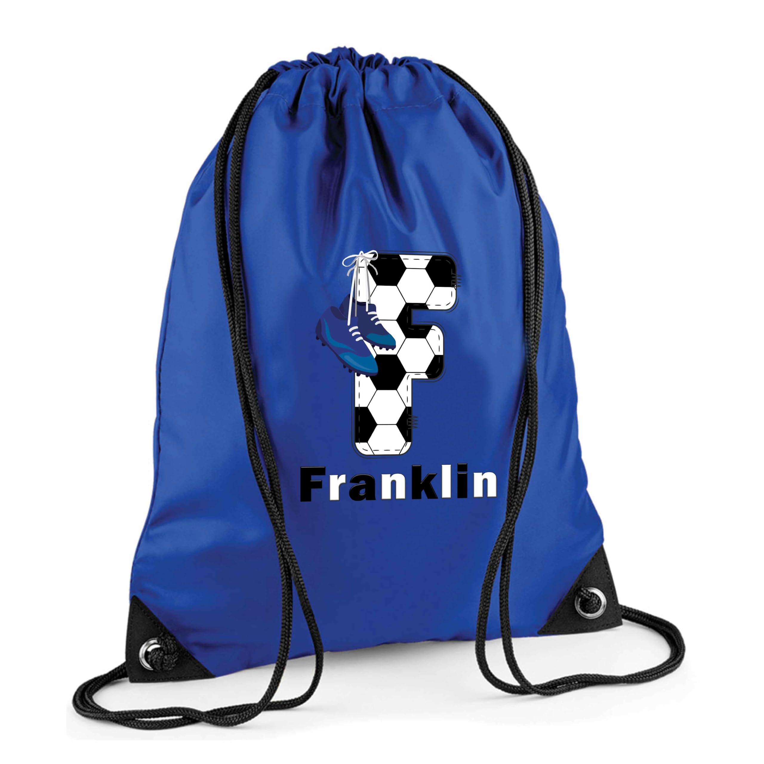 Personalised PE Kit & Football Bag: Football Drawstring School Bag for Kids - Girls & Boys PE Bag, Football Bags, and Kids Drawstring Bag Style 1