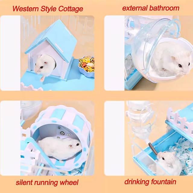 Foto 3 de 7 de XIAOZHUANGXIONG Jaula Hamster Plastico Transparente, para Pequeños Roedores, Plástico Robusto