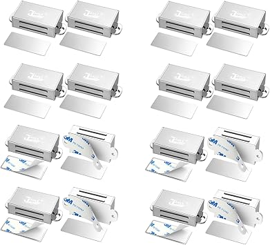 Cabinet Magnetic Catch Jiayi 16 Pack Magnetic Door Catch Self Adhesive Cabinet Door Magnet Latch Stainless Steel Magnetic Cabinet Latch for Kitchen Magnetic Catch Closet for Drawer