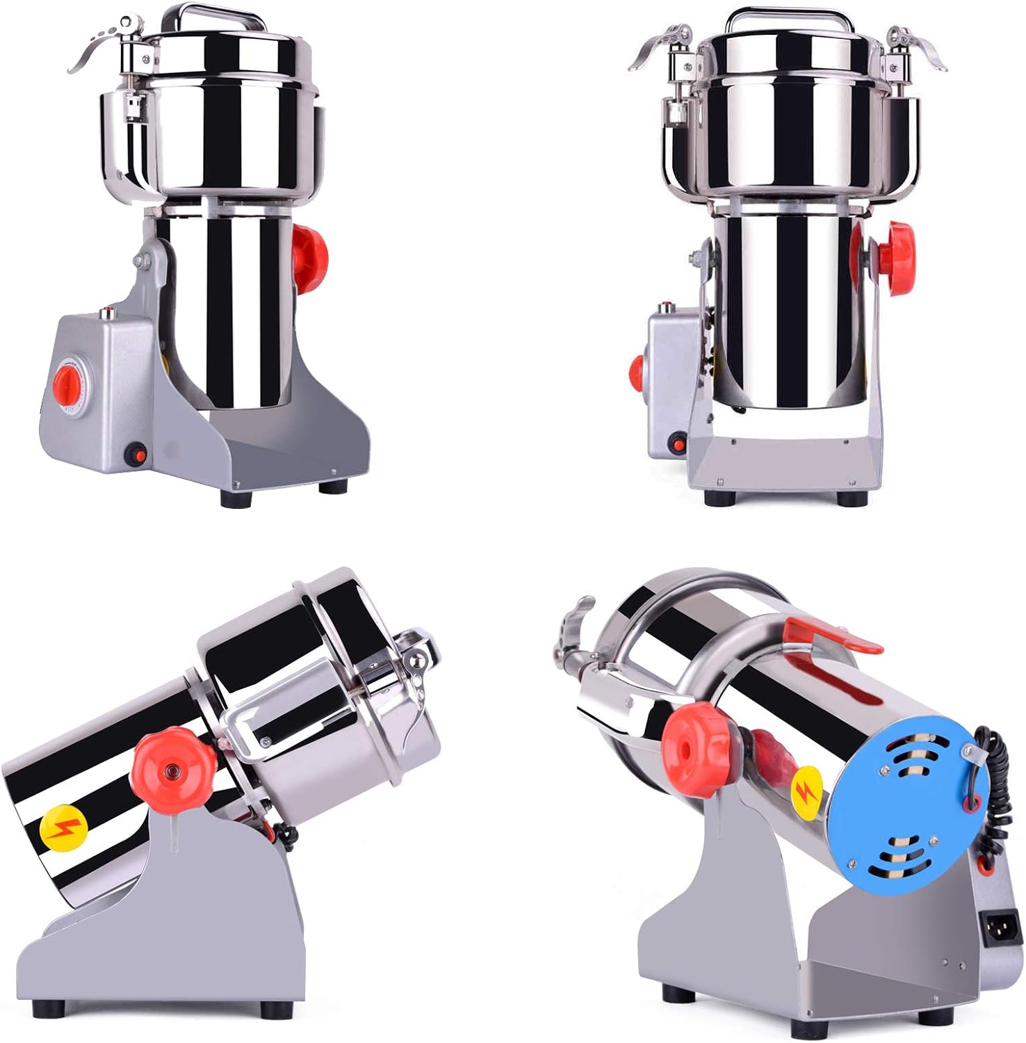 Upgraded Electric Grain Grinder Mill High-Speed Spice Herb Mill Commercial Powder Machine Dry Cereals Grinder (1000g Swing Type)