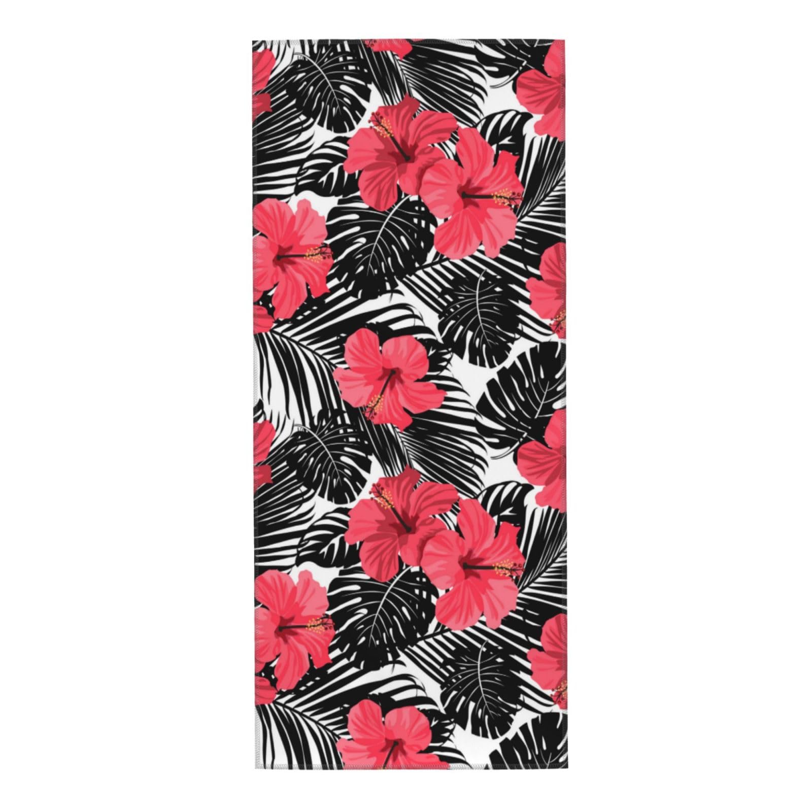 LSRCPD Towel 30 x 70 cm,Hand Towel, Soft Bath hand towels for Kitchen Hotel Gym Laundry RoomRed Hibiscus