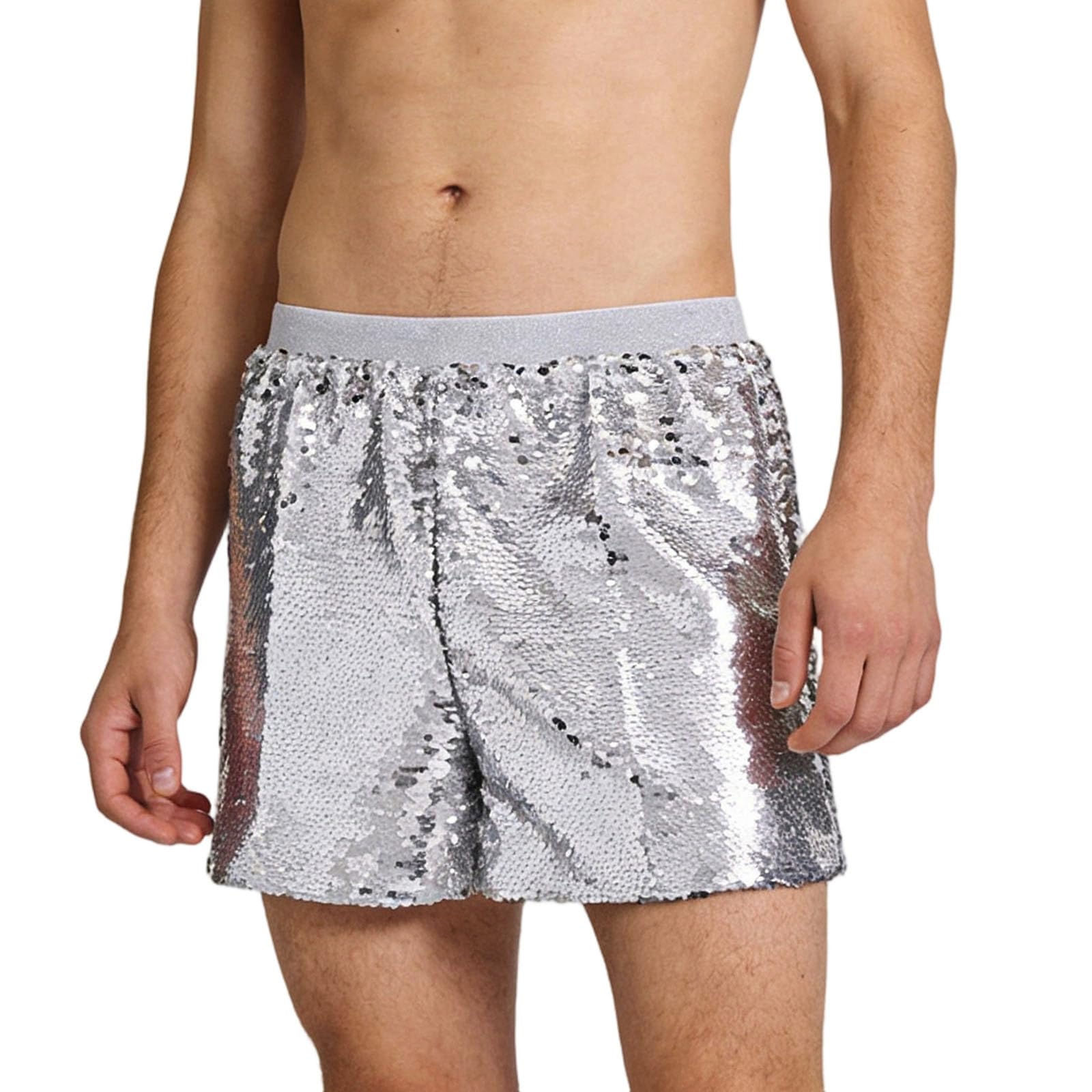 Genérico Pantalones Cortos Hombre Casual, Pantalon Corto Hombre Deporte, Pantalones Cortos Casuales con Purpurina Cintura Elástica Corte Holgado Ropa Calle CóModos Transpirables VersáTiles Uso Diario