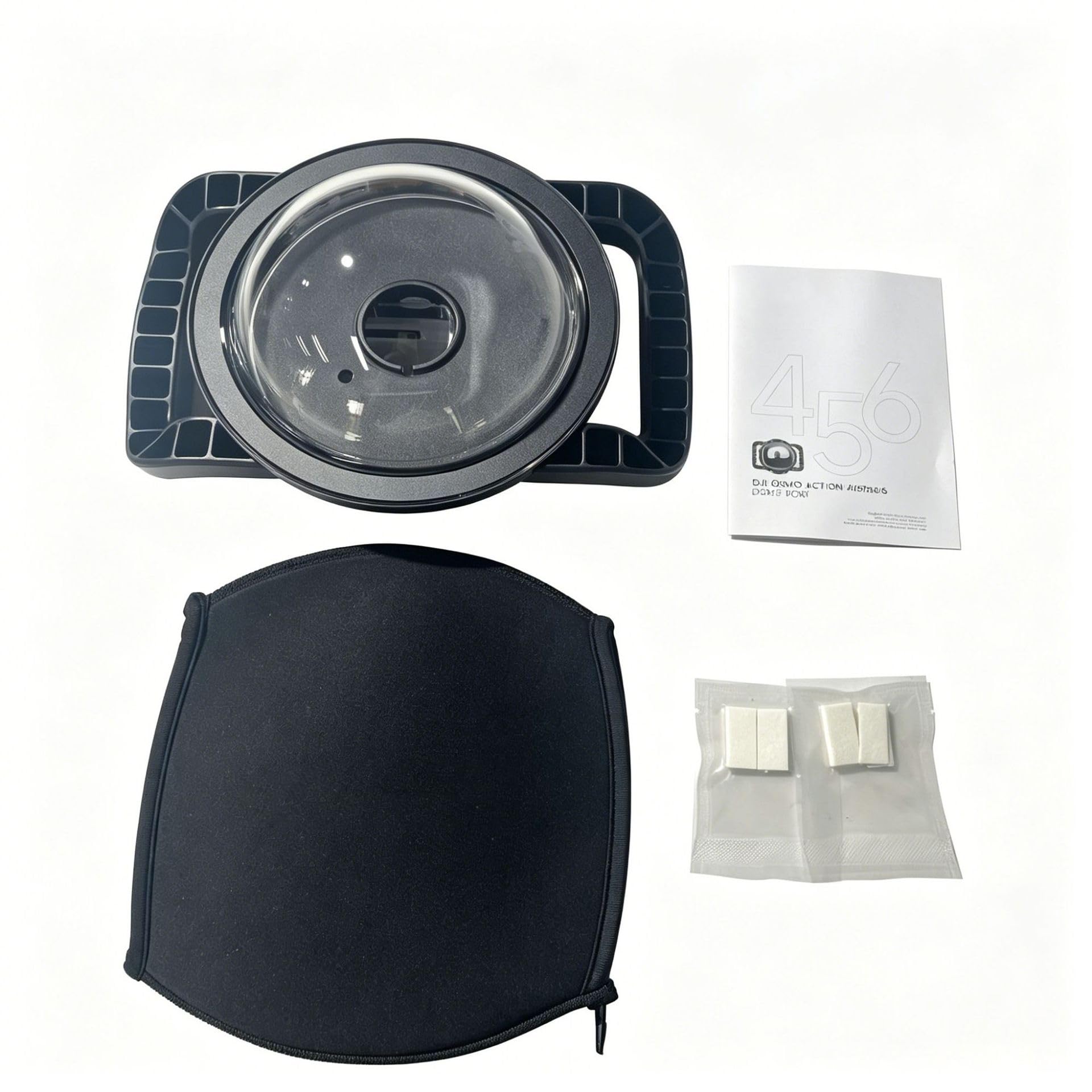 Doppia maniglia stabilizzatore Grip Dome Port per DJI OSMO Action 4/5 Pro/6 fotocamera, porta cupola subacquea, funzionamento conveniente, impermeabile fino a 30 m
