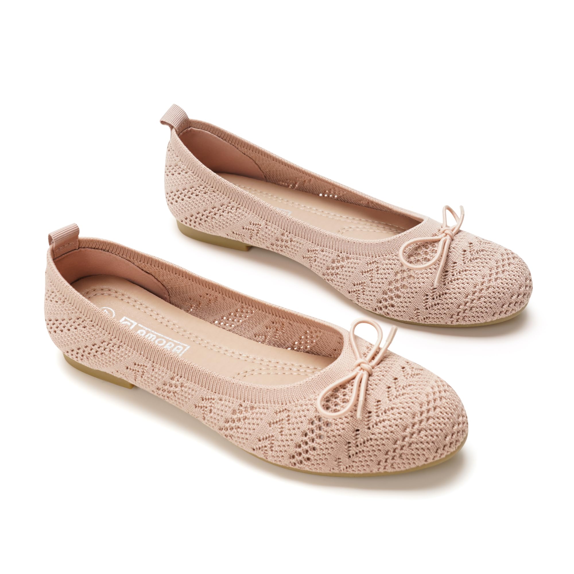Ballerines en tissu pour femme, avec nœud, antidérapantes, type manolétine ultra douce