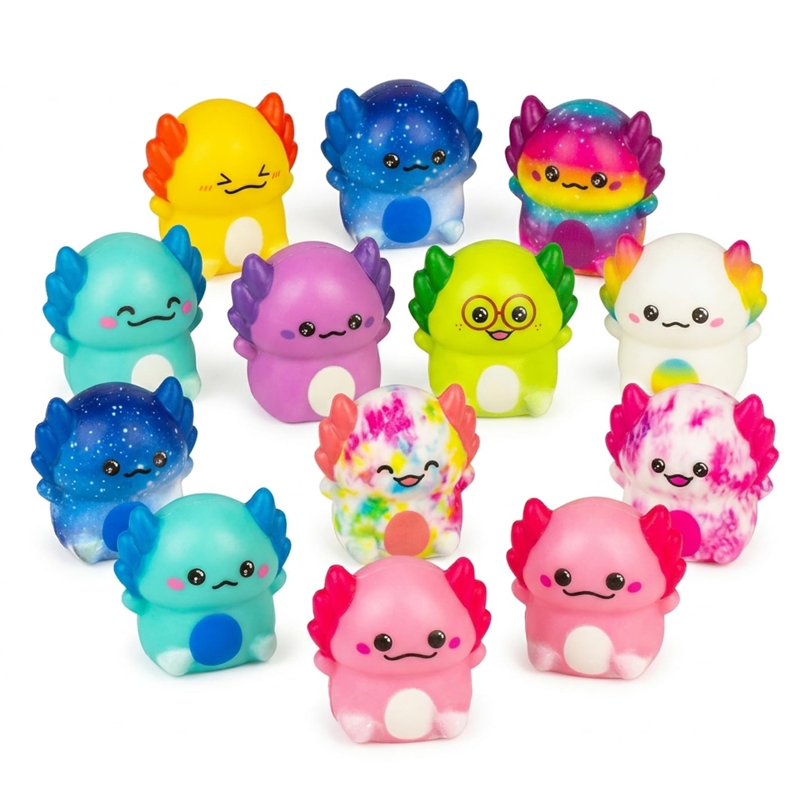 12Pcs Axolotl, Mini Axolotl, Stress Relief, Focus Enhancement Tool for Classroom and Office Use, Anxiety Management Solution, Handheld Sensory Figures for Daily Mindfulness Practice