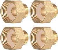 BieMian 1/2" - 3/8" Sárgaréz Csökkentő Adapter 4db Csőcsatlakozó 1