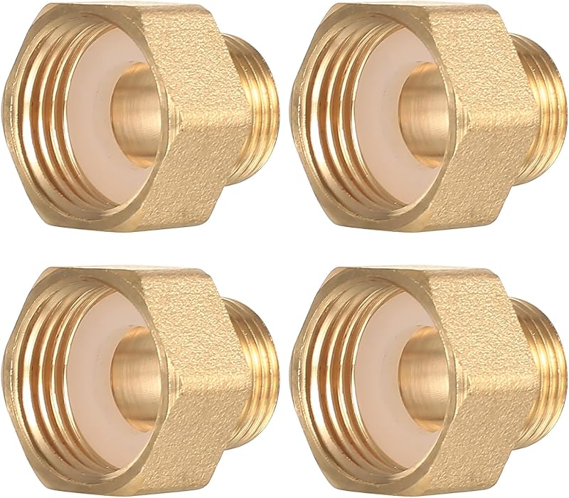 BieMian 1/2" - 3/8" Sárgaréz Csökkentő Adapter 4db Csőcsatlakozó