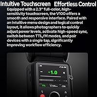 Vista 5 de Godox V100 N V100-N 100Ws TTL Flash, 400 destellos de potencia completa, tiempo de reciclaje de 1.7s, 2.4G inalámbrico con flash externo, luz
