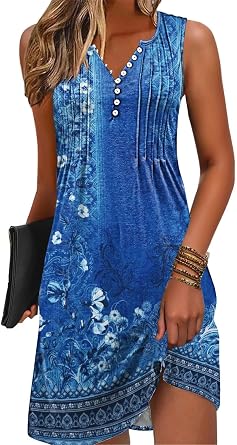 Sundresses for Women 2026 Vacation Swim Cover up Beach Boho Summer Dresses