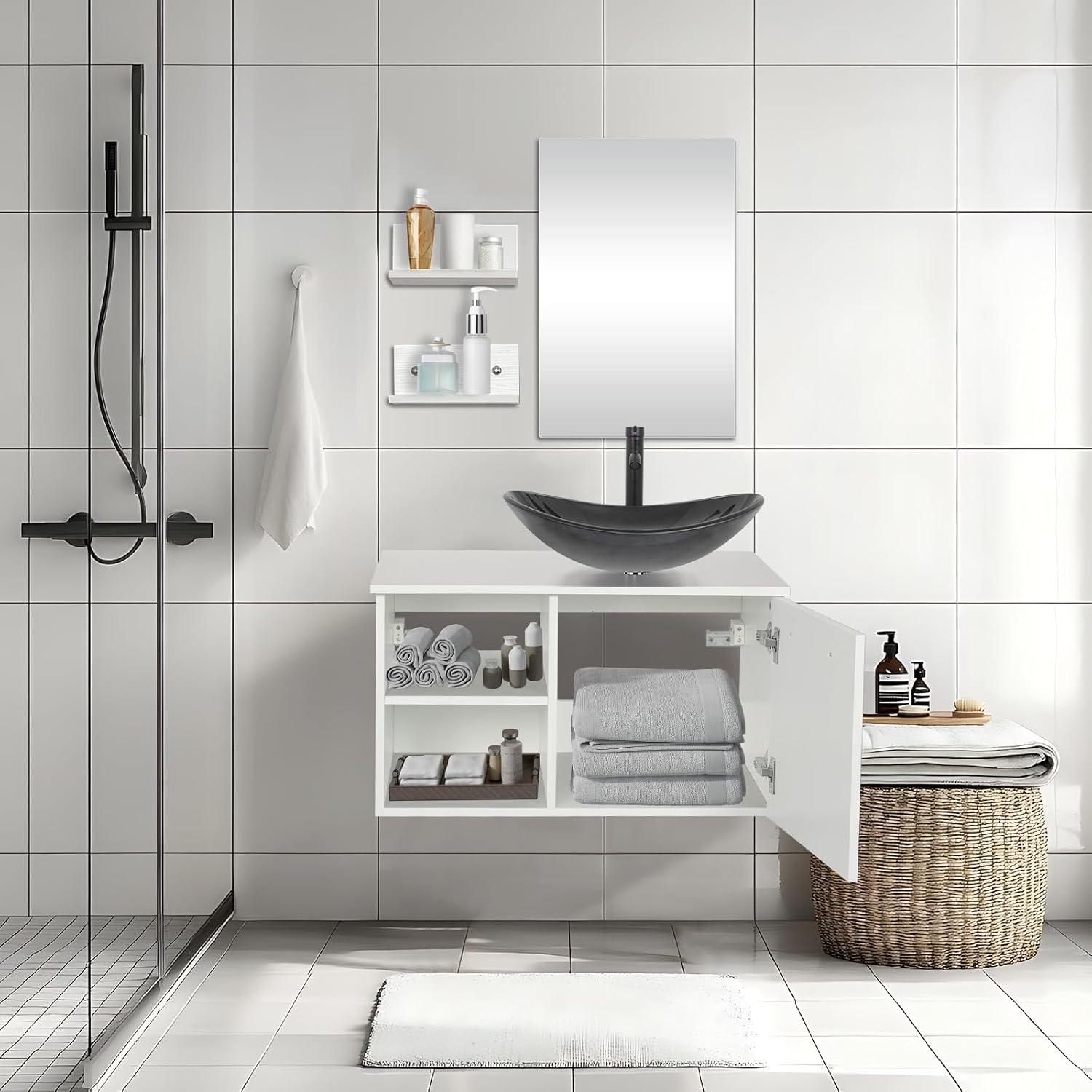 YU YUSING Bathroom Furniture Set, Sink Base Bathroom