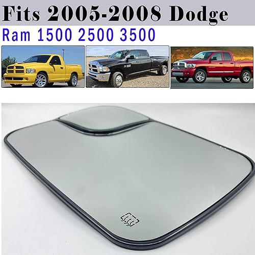 Miniatura 2 de 5161011AA - Espejo retrovisor con calefacción lateral izquierdo compatible con Dodge Ram 1500 2500 3500 2005-2008, espejo convexo con calefacción
