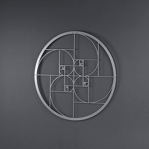 Miniatura 4 de iwa concept Decoración de pared de metal con proporción dorada, decoración moderna única para sala de estar, arte de pared de metal, decoración de