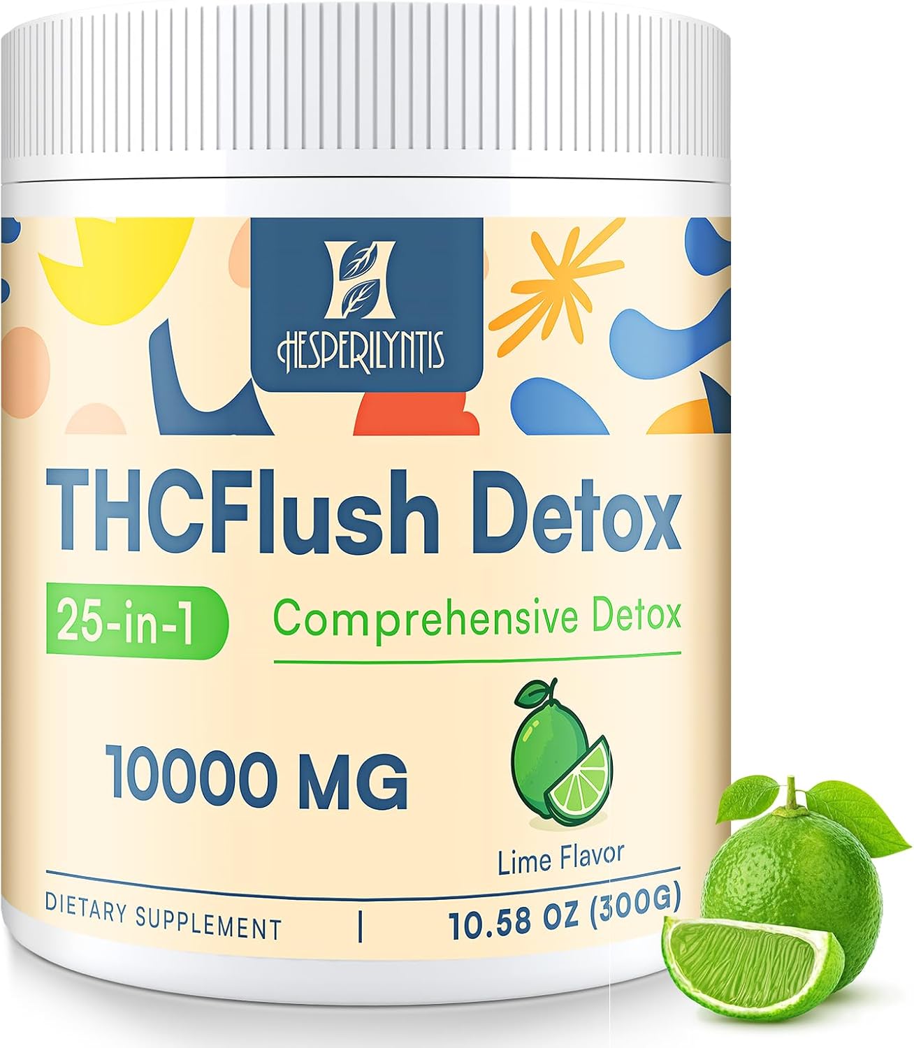 Detox Powder Supplement for Men & Women, Natural Herbal Formula for Liver, Kidney & Digestion, Lime Flavor, 30 Servings