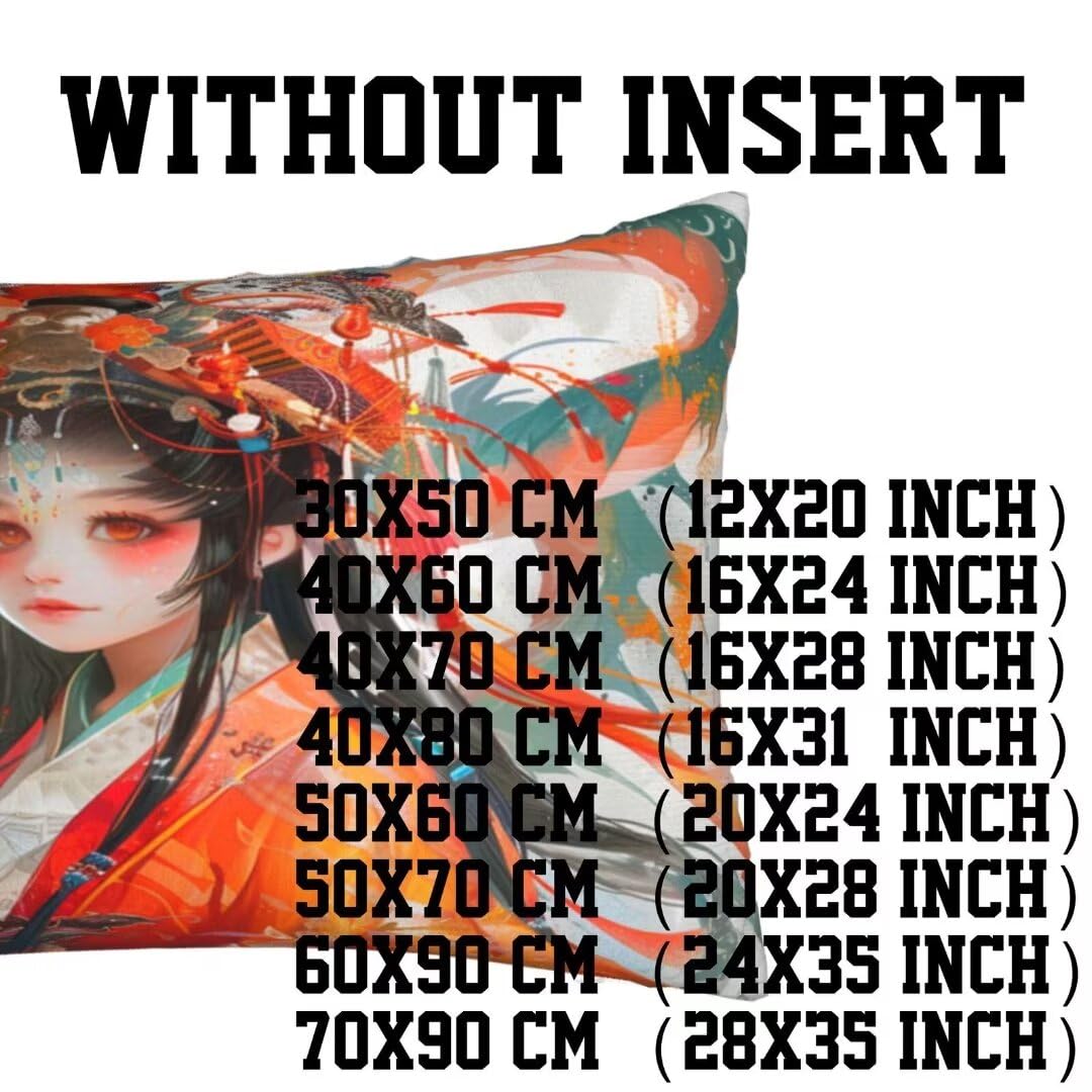 Kissenbezug 60 x 90 cm Anime Kissen, Sofakissen Superweicher Kopfkissenbezug Dekorative Kissenbezüge (2er Set) Kissenhülle mit ReißVerschluss Deko Kissen für Couch Wohnzimmer Schlafzimmer Drache J371