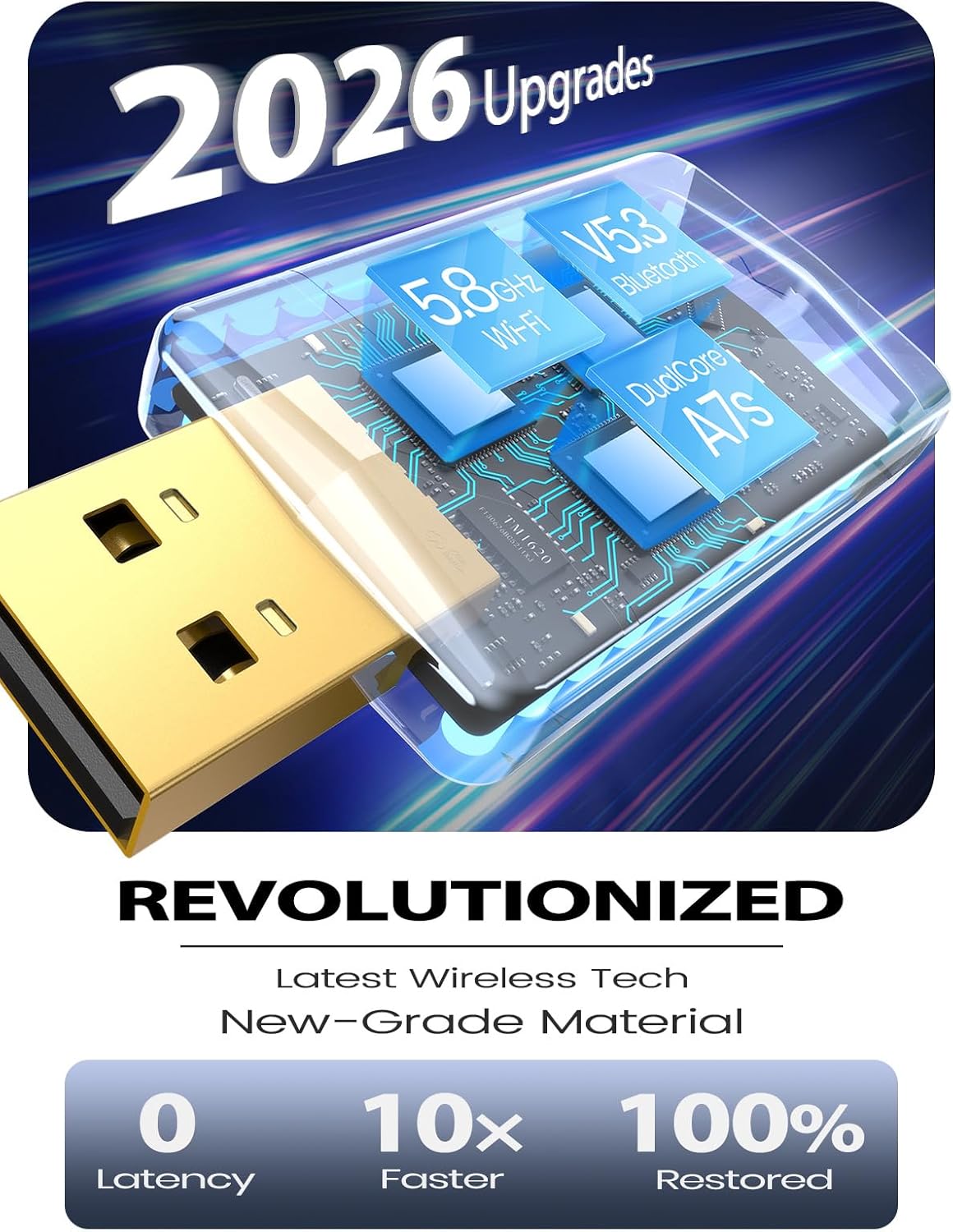 Mini Wireless CarPlay Adapter for iPhone & Android Auto (2026 Upgrade), No Delay, Fast & Stable Connection, Plug & Play, Converts Wired to Wireless Carplay Dongle for 2016+ Cars, USB-A/Type-C Port