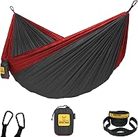 Vista 26 de Wise Owl Outfitters Hamaca de camping – Hamaca portátil de 500 libras con correas de árbol – viajes, mochileros, senderismo, equipo de campamento al