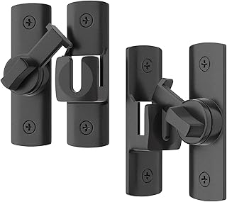 2 Pcs Degree Barn Door Latch, 180/90 Sliding Barn Door Lock，Sliding Gate Latch Lock