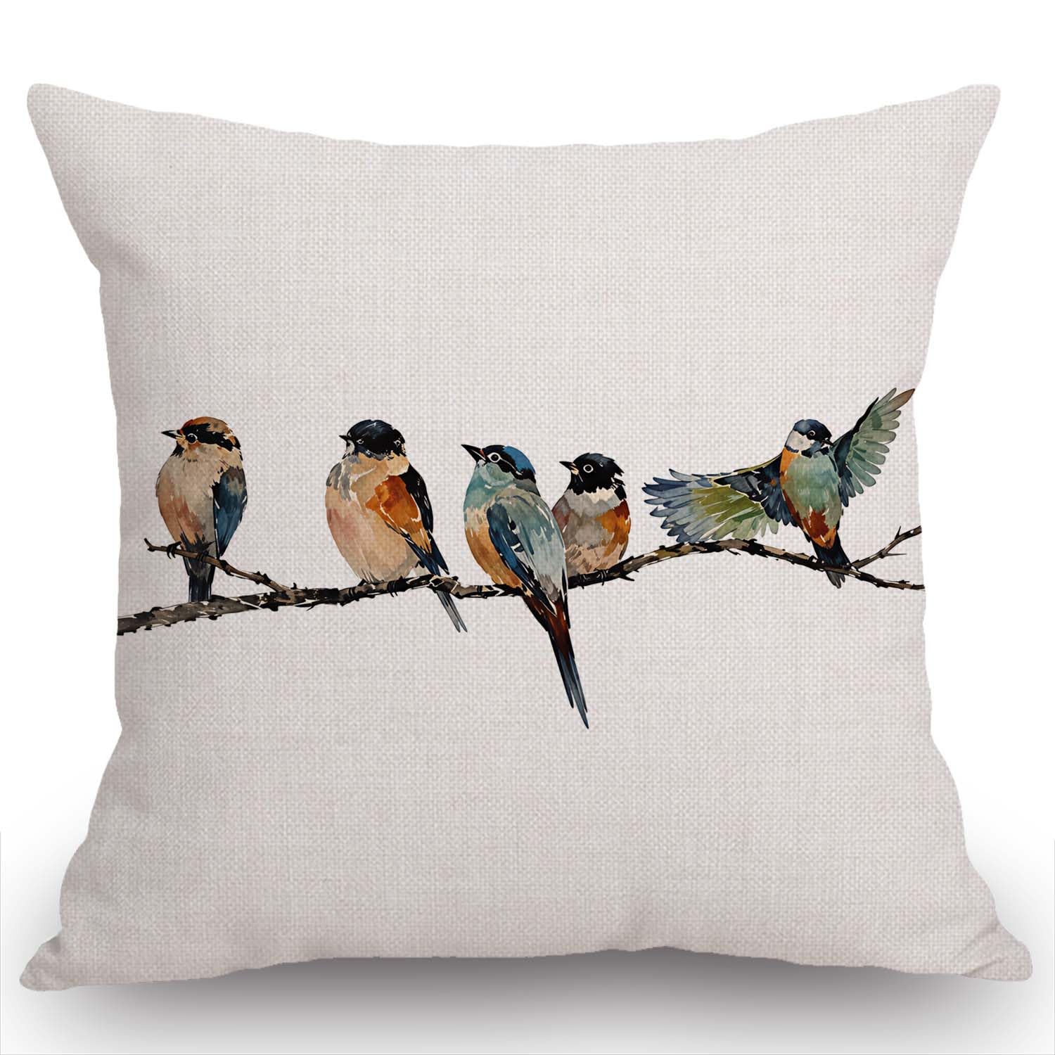 Golnen Outdoor Pillow Covers Waterproof 12x20 Bird Lumbar Throw Pillow Cases
