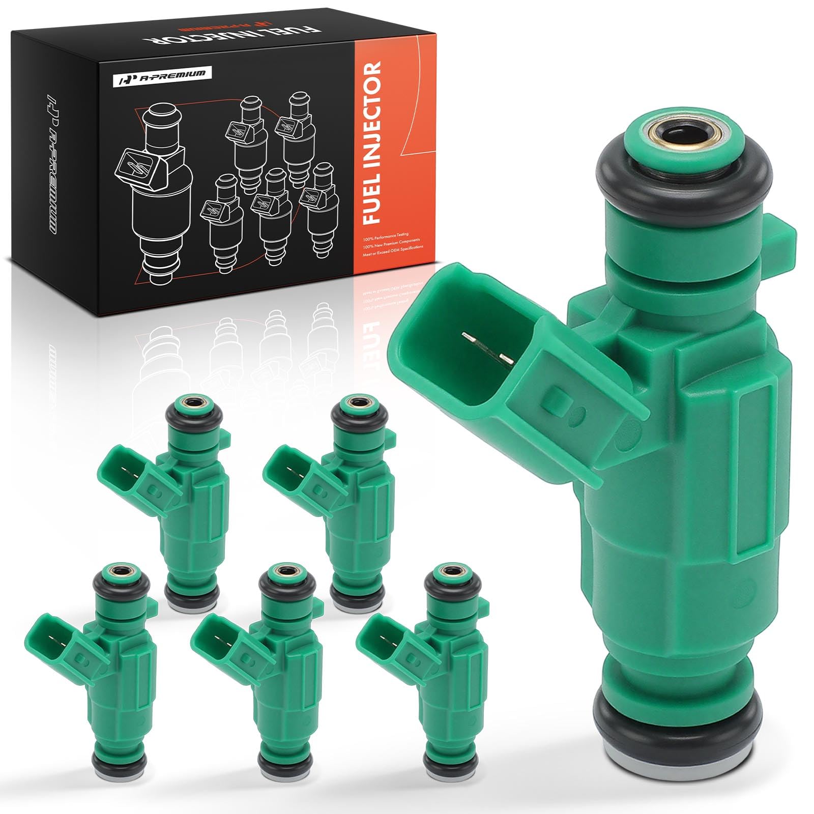 A-Premium Set of 6 Fuel Injectors Compatible with Kia Sorento 2011-2013, Sedona 2011-2012/2014 & Hyundai Santa Fe 2010-2012, 3.5L