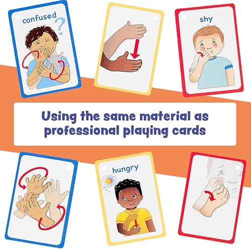 Miniatura 7 de Mis sentimientos y emociones Tarjetas ASL para niños sordos o no verbales para retrasar el habla. 27 tarjetas de ayuda visual, desarrollo de empatía