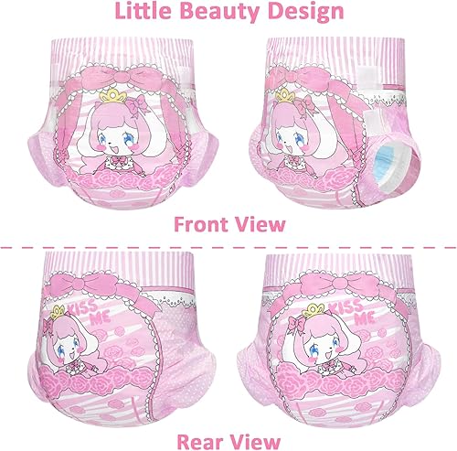 Miniatura 2 de Littleforbig Pañal de tela estampada para adultos, 10 piezas, Little Beauty (XL 48-56 pulgadas)