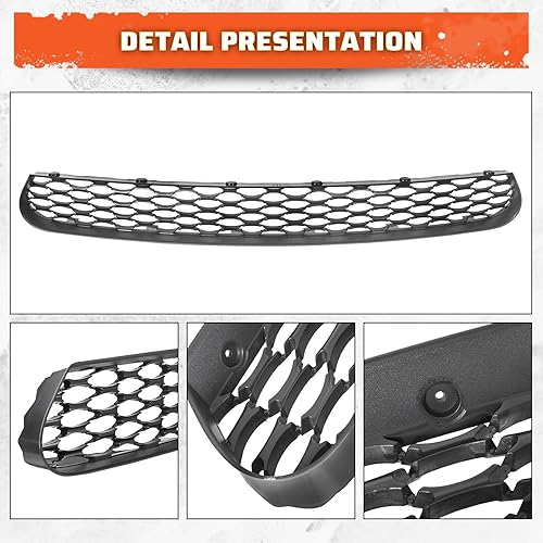 Miniatura 7 de ECOTRIC Conjunto de parrilla delantera inferior compatible con Dodge Charger SRT Scat Pack Daytona Mesh Grill Guard 2015-2023 (Lower)