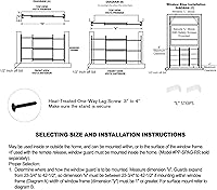 Vista 5 de Grisham PP SPAG Barras de Seguridad para Ventanas con Liberación Rápida de Emergencia, (Blanco, 5 Barras) 22'' de Alto x 22''- 42'' de Ancho