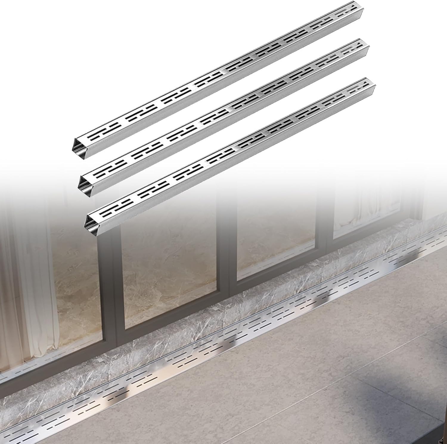 Kit de drainage en acier inoxydable pour gestion efficace eau de garage