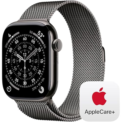 Apple Watch Series 11 [GPS + Cellular 46mm] Smartwatch with Slate Titanium Case with Slate Milanese Loop - M/L. Sleep Score, Fitness Tracker, Health Monitoring with AppleCare+ (2 Years)
