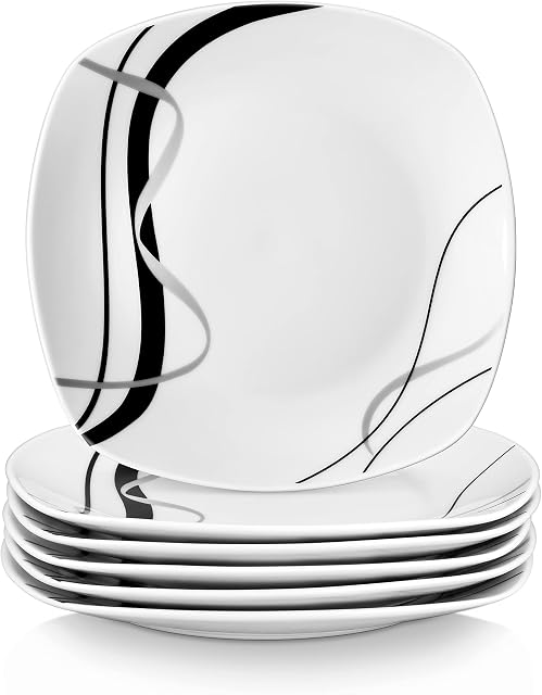 VEWEET Fiona porcelanowe talerze deserowe Fiona, 6 sztuk, Ø 19,2 cm, Fiona, talerze do ciasta dla 6 osób