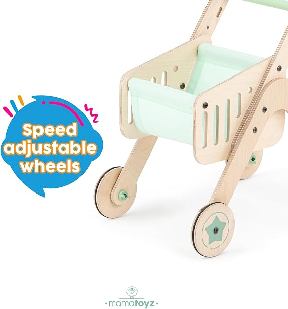 Mamatoyz Trio Shopper 2 in 1 Toy Market Cart and Walker