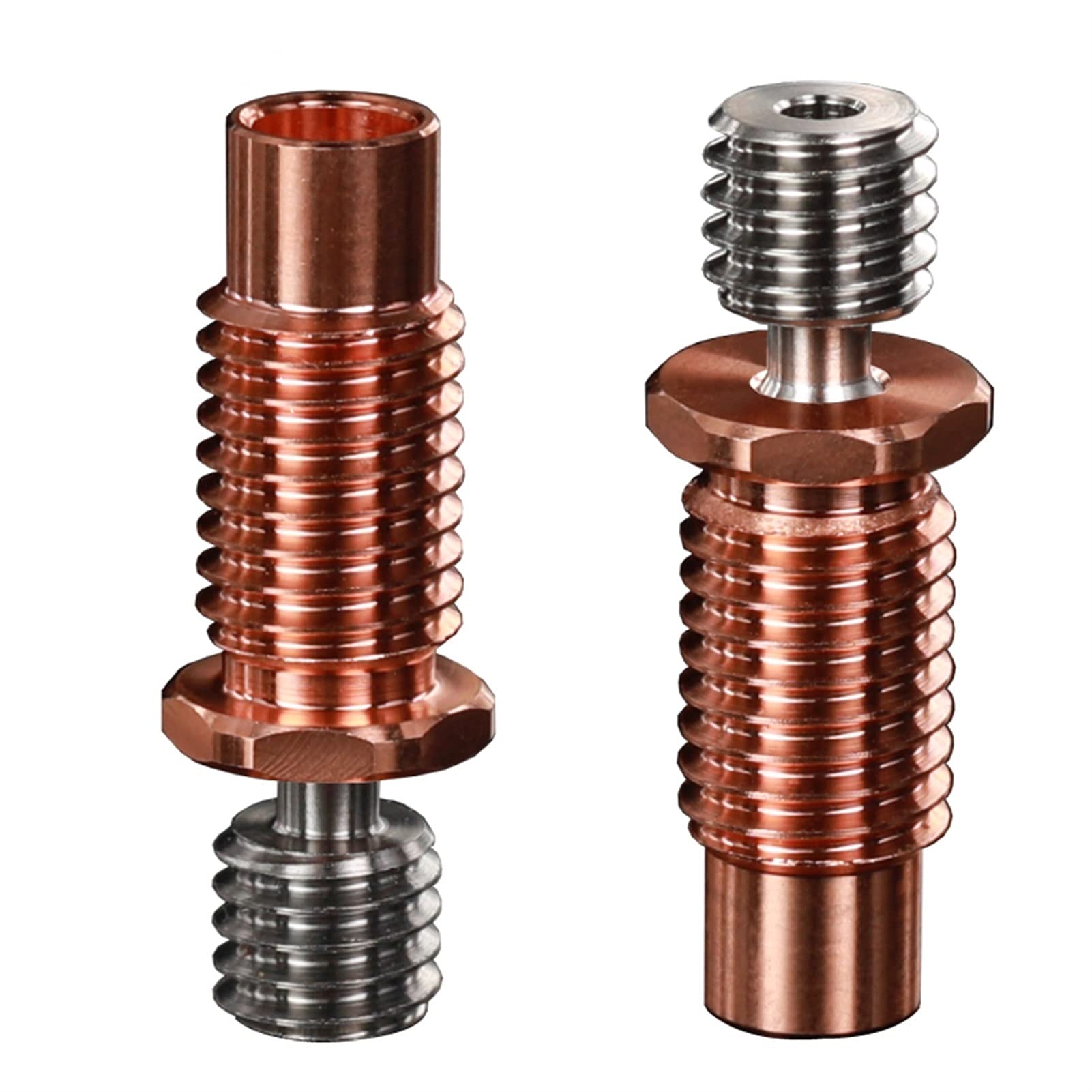 Druckerteile 2021 Mellow All-Metal NF V6-TCrazy Heat Break Titan & Kupfer 3D-Drucker Düsenhals für 1,75 mm E3D V6 HOTEND Heizblock-Reparaturteile (Größe : 3 Stück) (Size : 5Pcs)