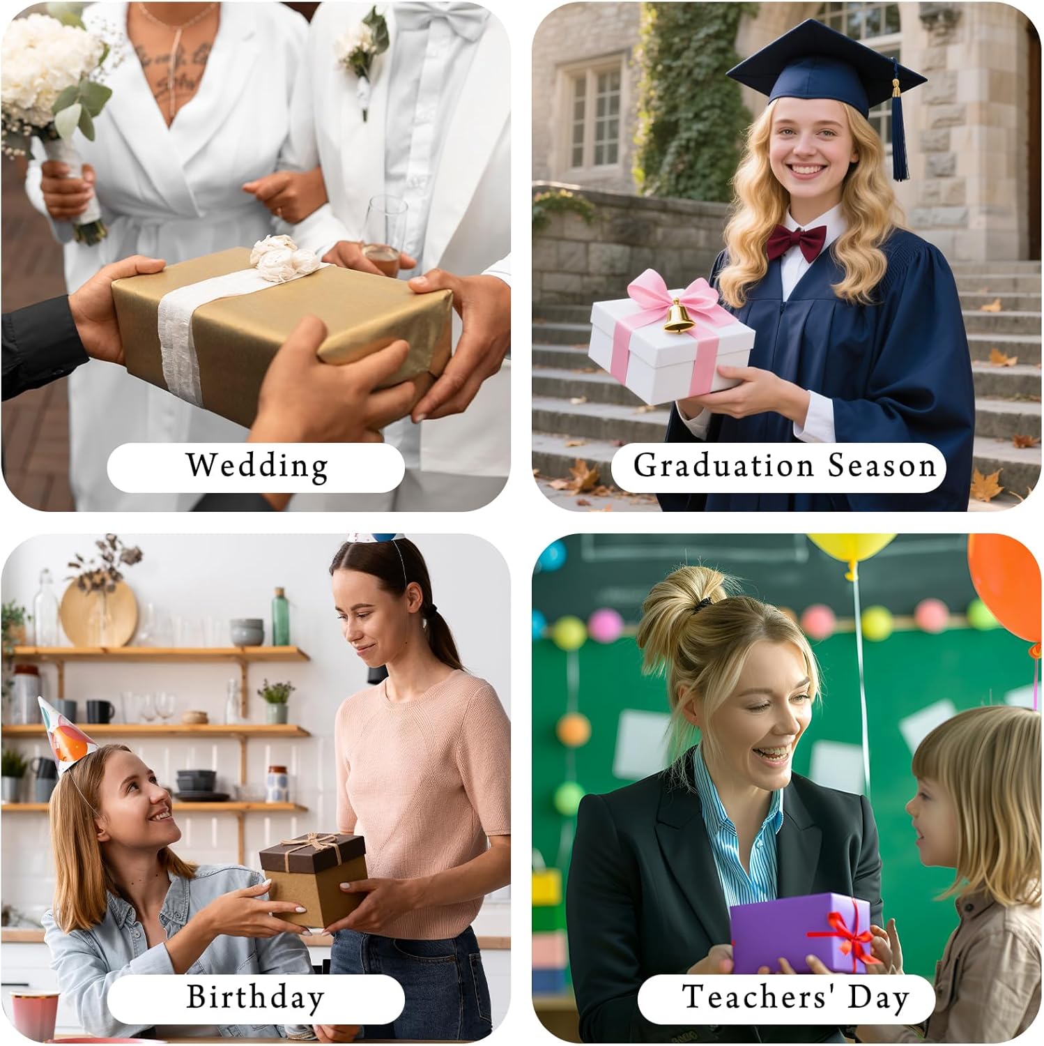 Raicegs 40+PCS Crystal Ocean Theme Mystery Jewelry Jar Surprise Jewelry Box for Women Jewelry Set Necklace Earrings Bracelet Charms Rings Hair Clips Unique Gift for Her Women - Image 6