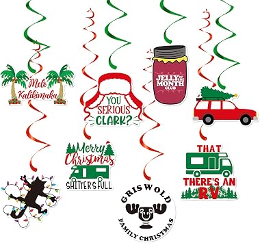 National Christmas Party Decorations - Swirls, Vacation Supplies & Holiday Birthday Party Decor