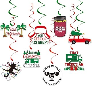 Christmas Vacation Hanging Swirls Party Decorations,National Christmas Vacation Decorations,Christmas Party Decoration,Christmas Vacation Party Supplies,Christmas Holiday Vacation Birthday Party Decor