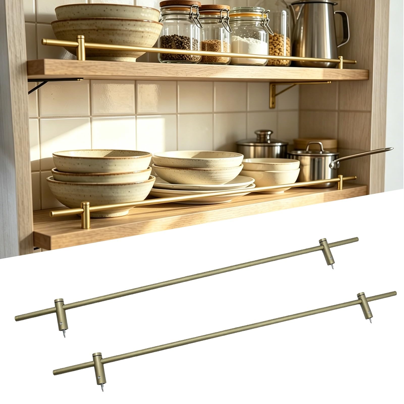 2 guide regolabili in metallo per scaffali, 20,3-81,3 cm, staffe facili da inserire per la casa e l'ufficio, robusto supporto per mensole da appendere
